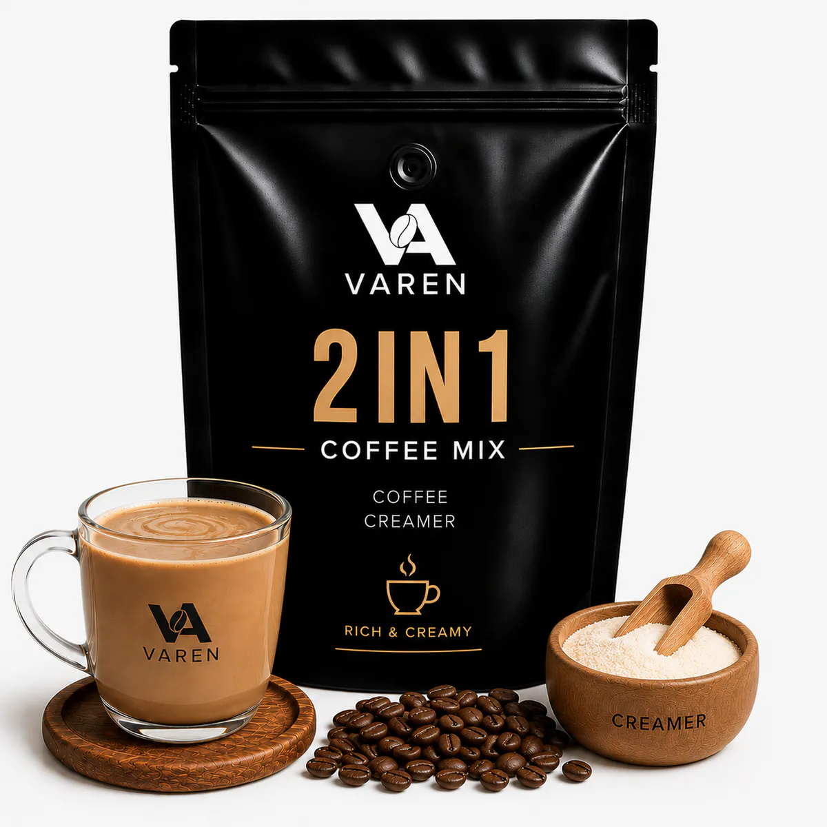 بسته کافی میکس 2 در 1 بدون شکر وارن